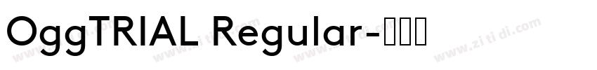 OggTRIAL Regular字体转换
